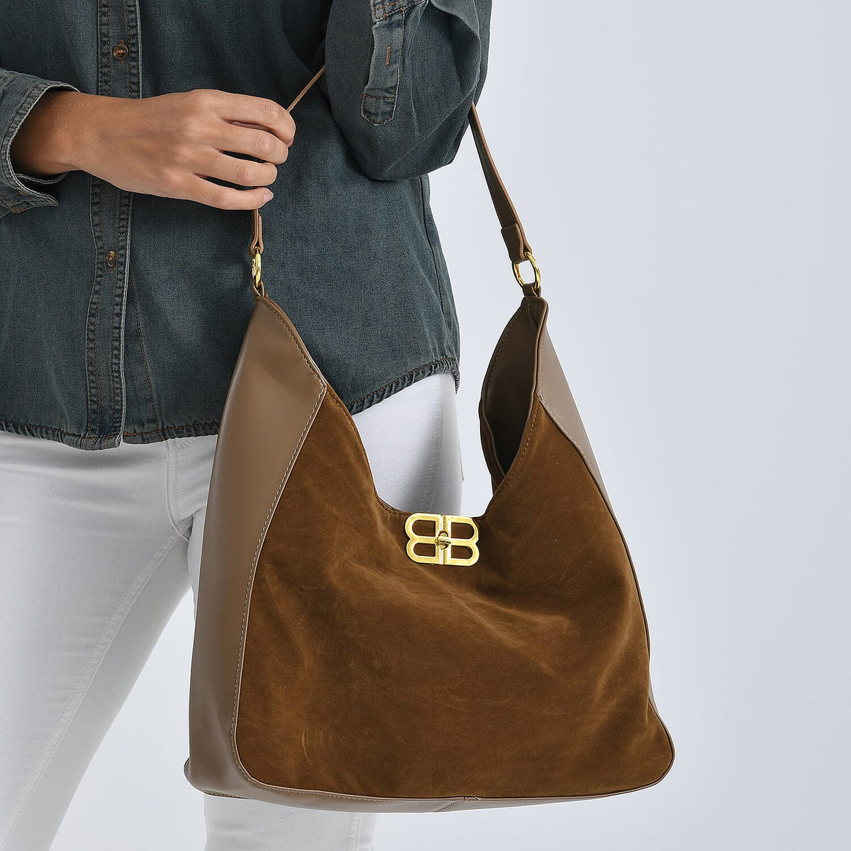 Women's Solid Tote Bag with Adjustable Strap 8253657 4