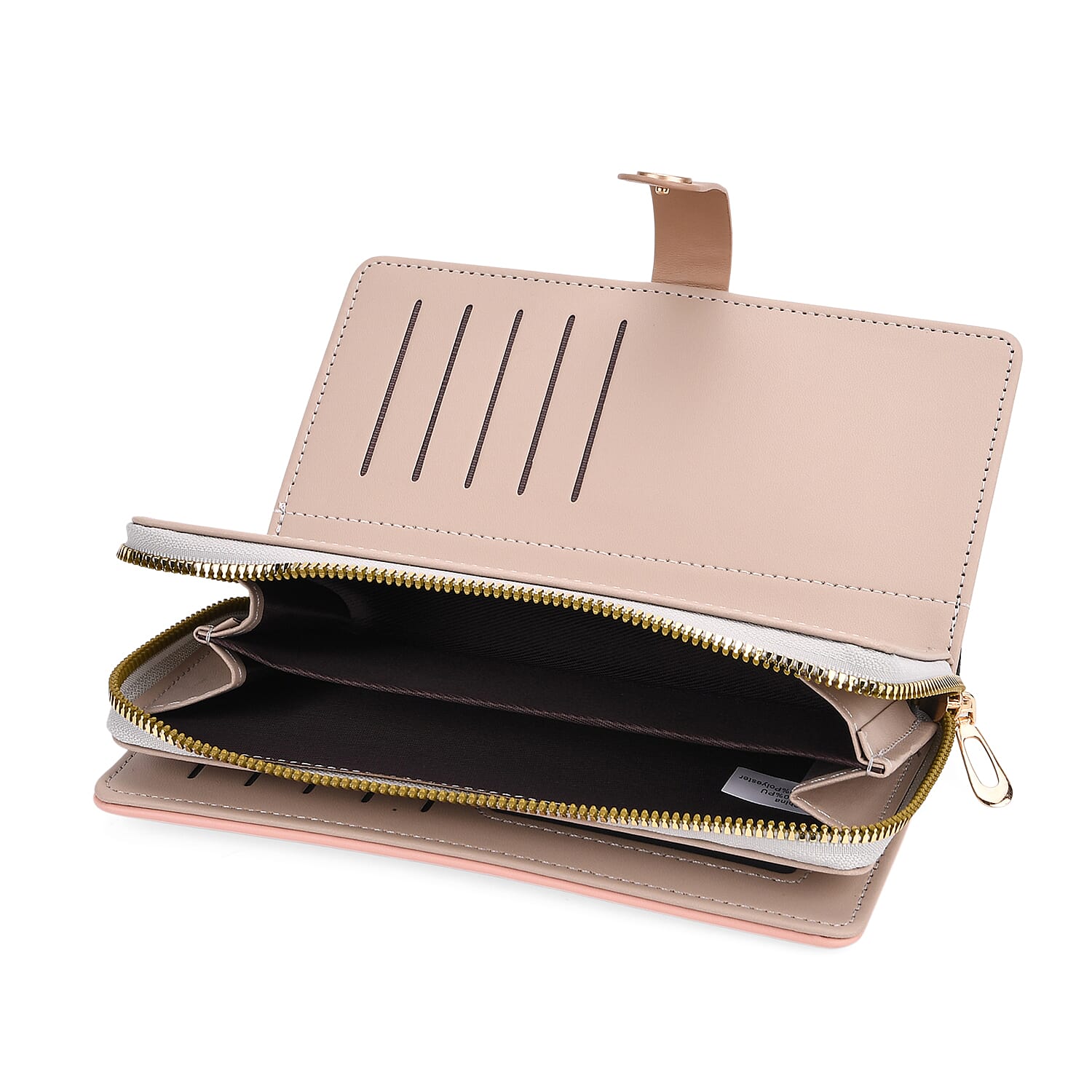 Set of 2- Rhomboid Pattern Clutch - Short Wallet - Light Pink 8046738 4