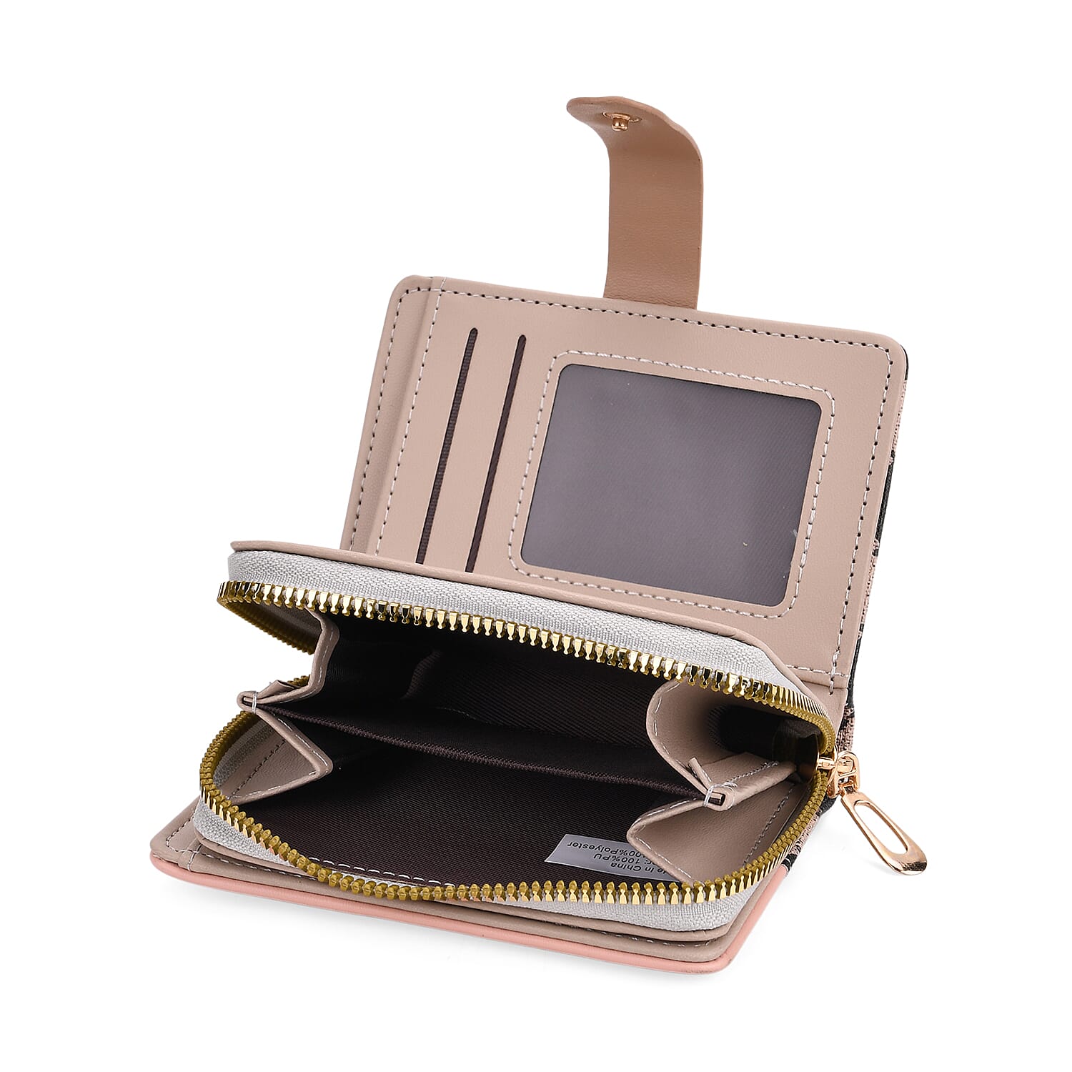 Set of 2- Rhomboid Pattern Clutch - Short Wallet - Light Pink 8046738 7