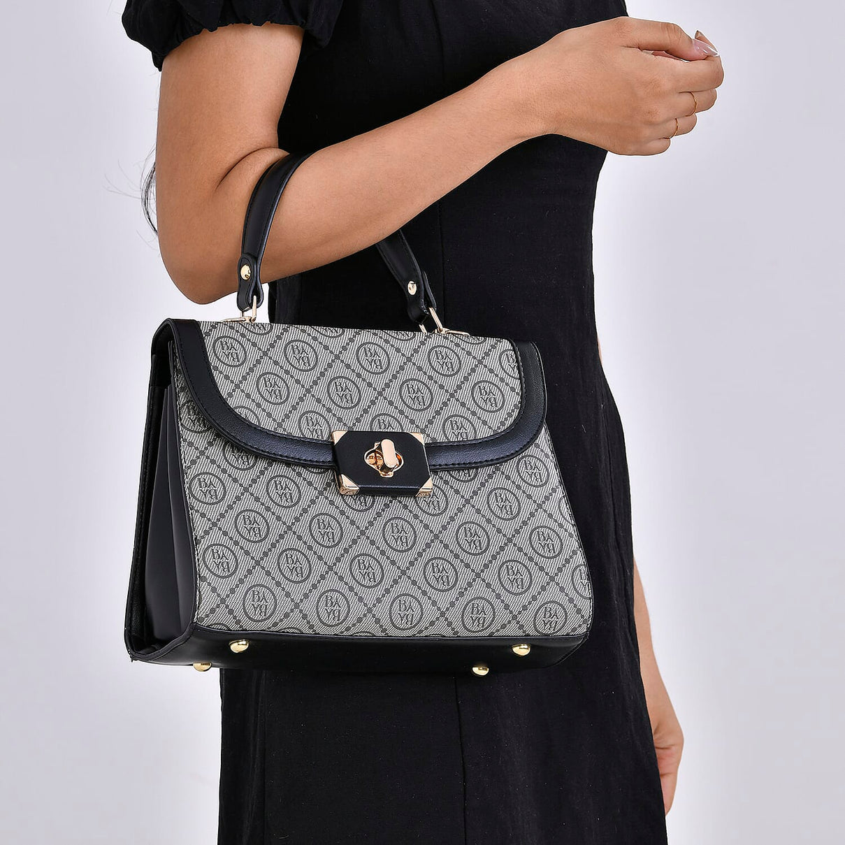 PU Printed Crossbody Bag with Handle drop with Detachable Strap 7726378 2