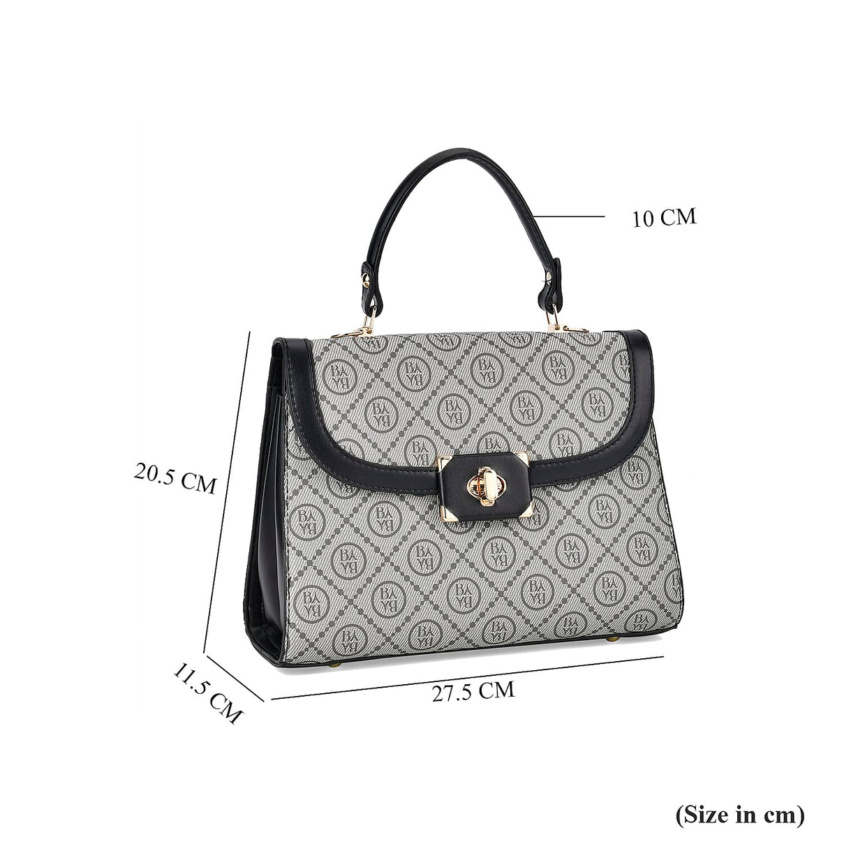 PU Printed Crossbody Bag with Handle drop with Detachable Strap 7726378 6
