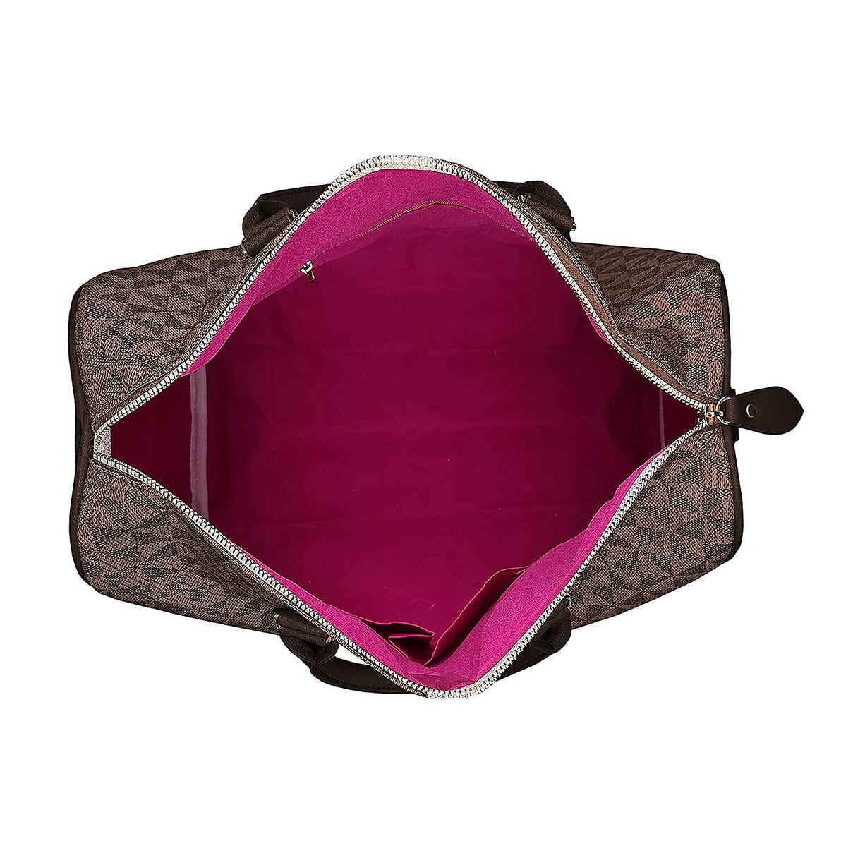 Barrel Shaped Handbag with Detachable Strap - Brown 7389183 3