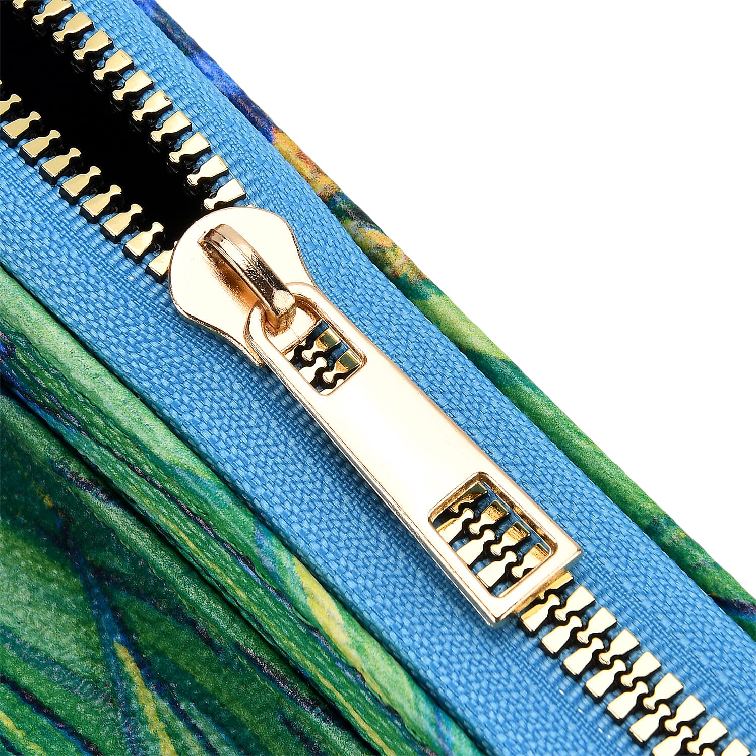 2-in-1 Printed Wallet &amp; Foldable Bag - Blue &amp; Light Blue 8252673 6