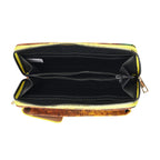 2-in-1 Kissing Print RFID Crossbody Wallet & Foldable Bag - Yellow