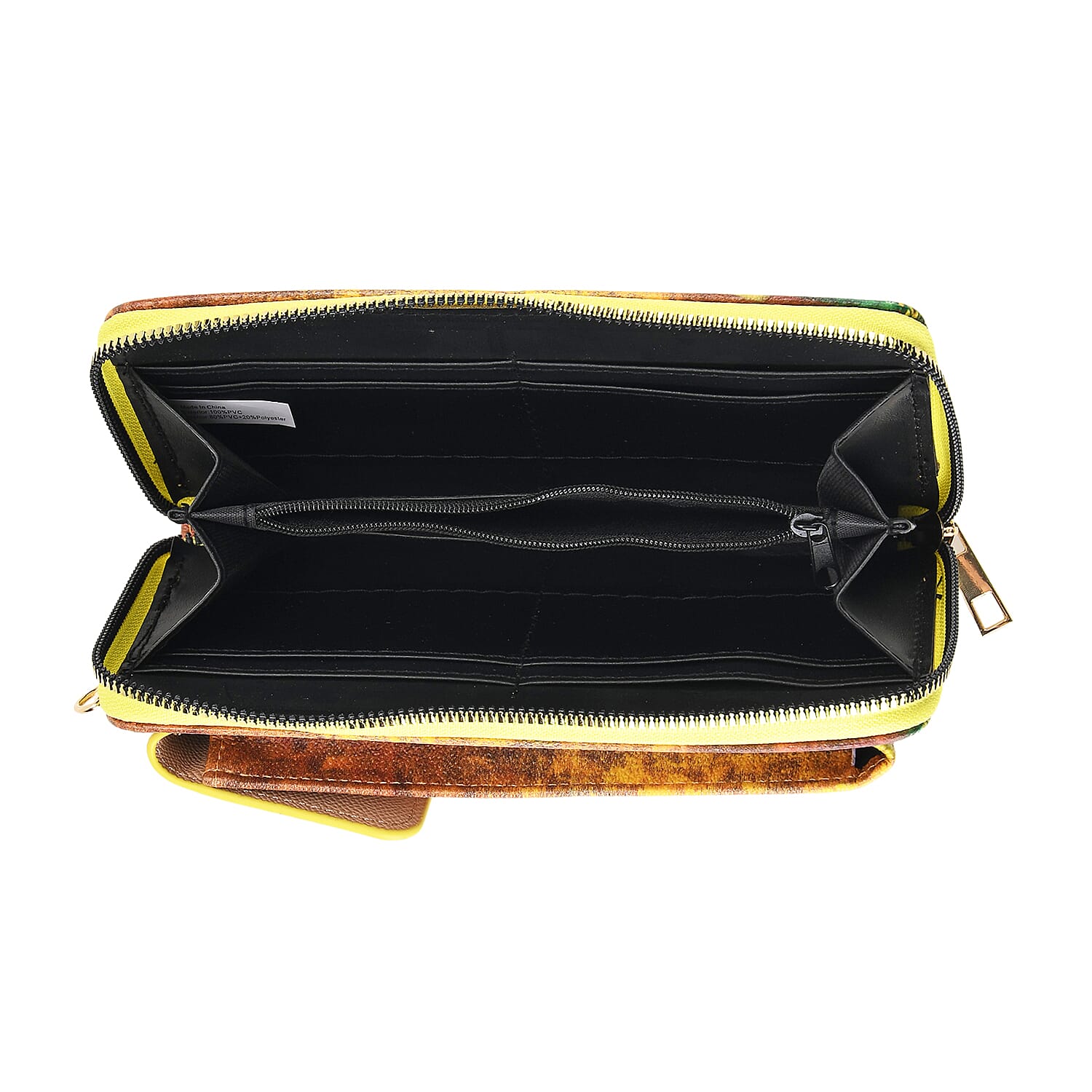 2-in-1 Printed Wallet &amp; Foldable Bag - Yellow &amp; Light Blue V32512388 5