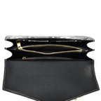 New Designer Launch GUANCHI New York Snakeskin Pattern Crossbody Bag  - Black - White