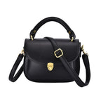 Closeout Deal Top Handle Crossbody Bag with Detachable Strap - Black
