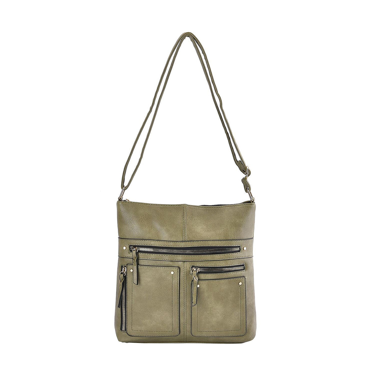 Leatherette Multi Compartment Crossbody Bag - Mint Green 7851234 0