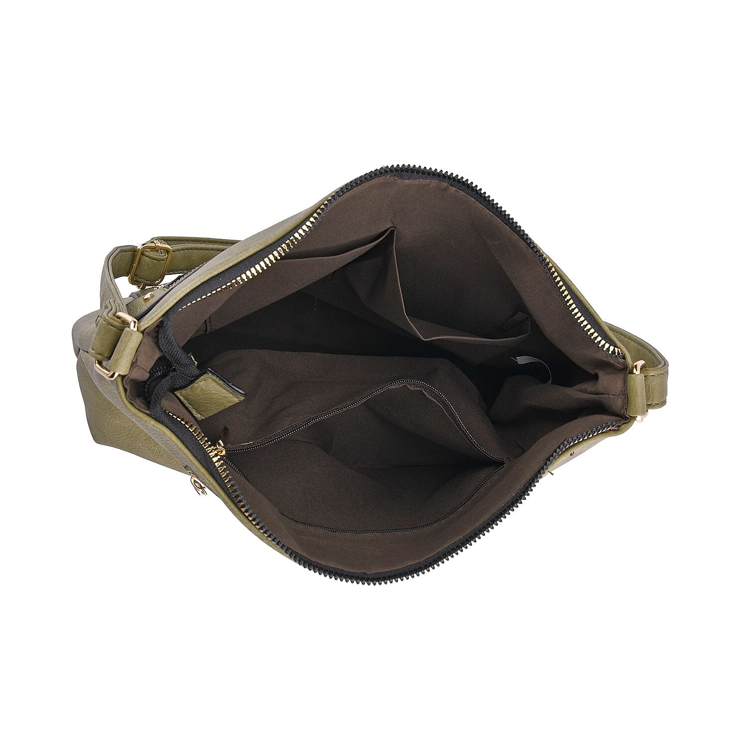 Leatherette Multi Compartment Crossbody Bag - Mint Green 7851234 4