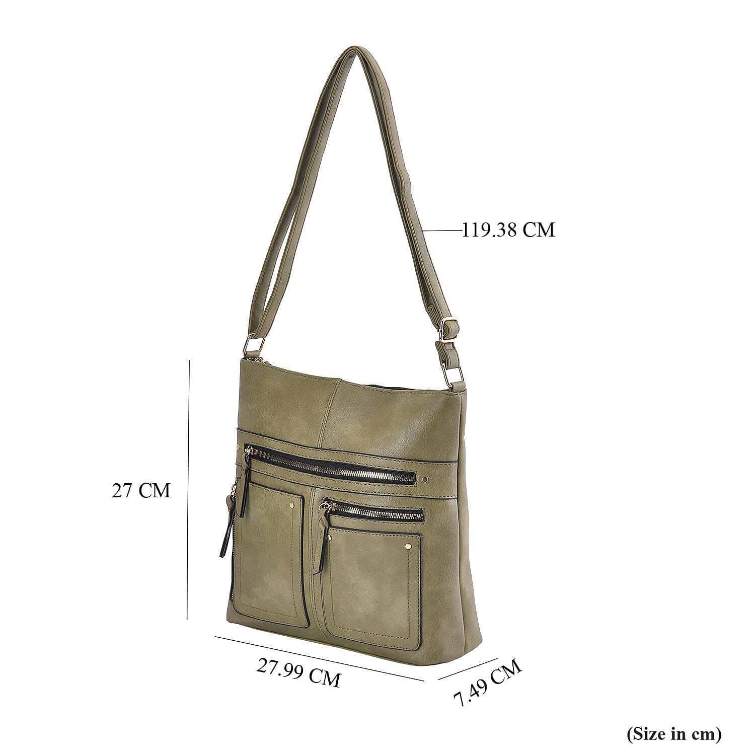 Leatherette Multi Compartment Crossbody Bag - Mint Green 7851234 6