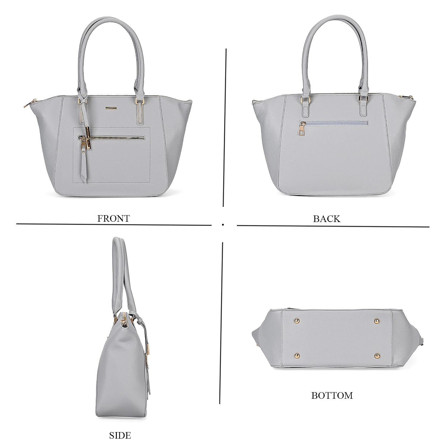 ONE TIME CLOSEOUT DEAL - Large Convertible Fully Lined Crossbody Bag  - Grey 7841299 7