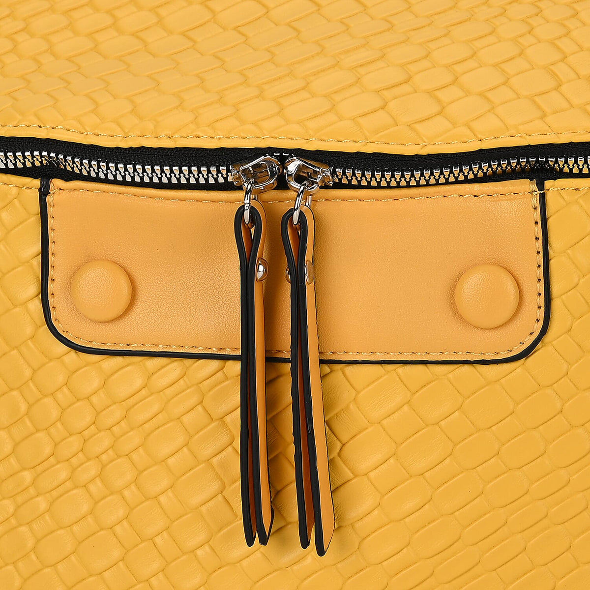 PU Solid Crossbody Bag (Size 33x11x24 cm) - Yellow &amp; Brown V32646591 12