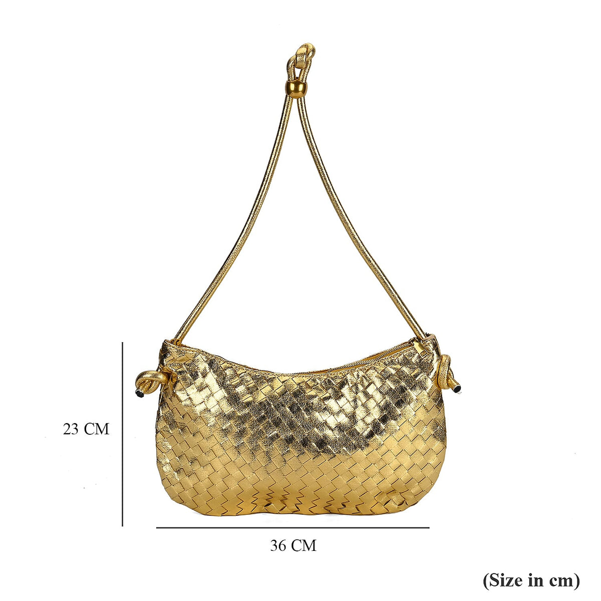 PU Woven Crossbody Bag (Size 36x23x1 cm) - Gold &amp; Silver V32582171 14
