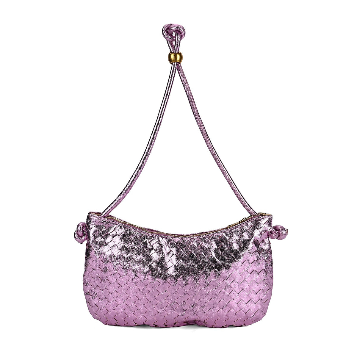 PU Woven Crossbody Bag (Size 36x23x1 cm) - Purple &amp; Silver V32582915 2