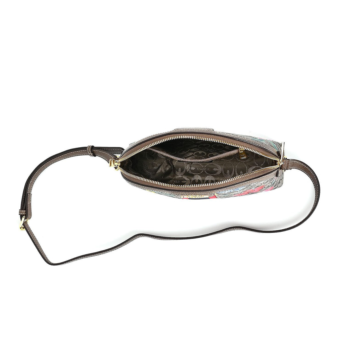 Guanchi Floral Pattern Crossbody Bag with Exterior Zipped Pocket - Multi 7671176 4