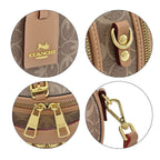 New Designer Launch GUANCHI New York Oval Pattern Cossbody Bag With Handle Drop - Shoulder Strap - Brown