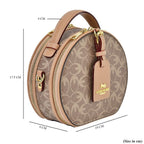 New Designer Launch GUANCHI New York Oval Pattern Cossbody Bag With Handle Drop - Shoulder Strap - Brown