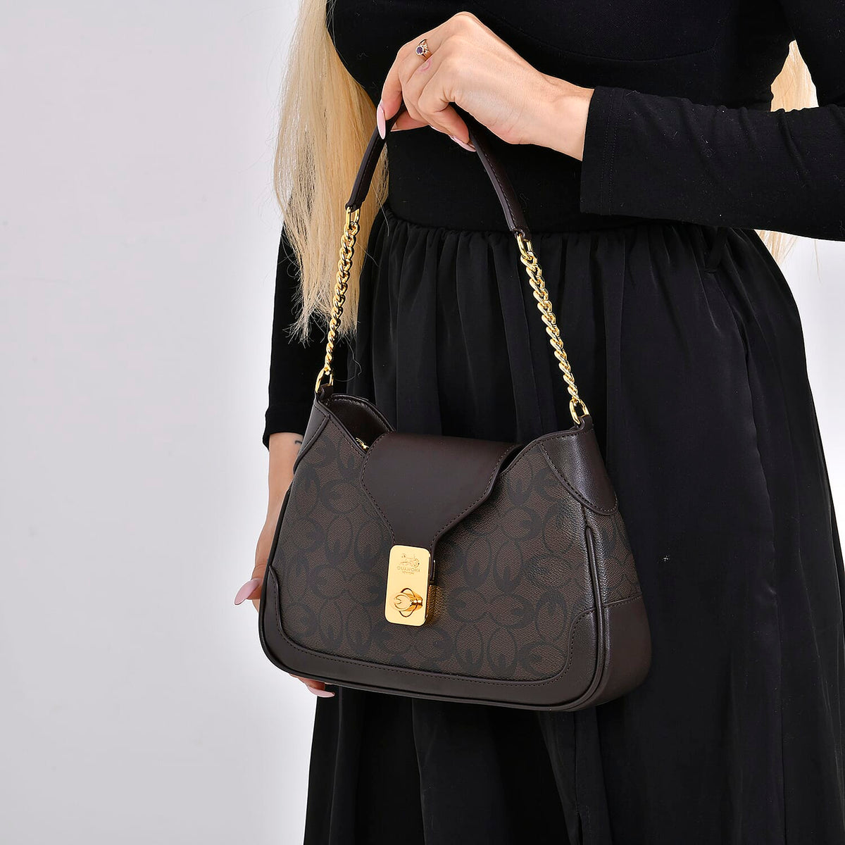 Guanchi Crossbody Bag with Exterior Zipped Pocket - Dark Coffee 7671117 2
