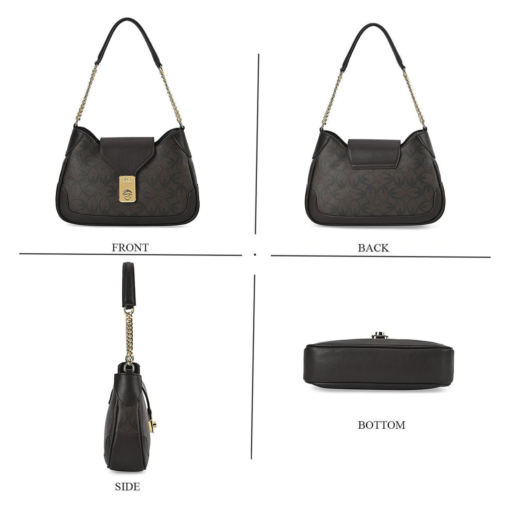 Guanchi Crossbody Bag with Exterior Zipped Pocket - Dark Coffee