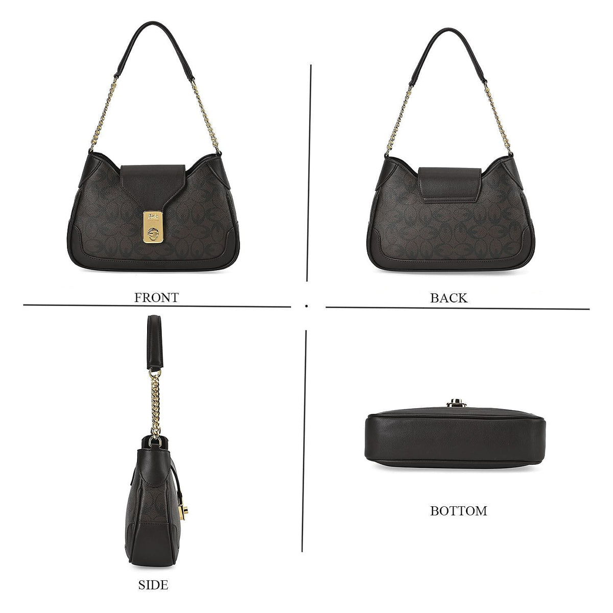Guanchi Crossbody Bag with Exterior Zipped Pocket - Dark Coffee 7671117 3