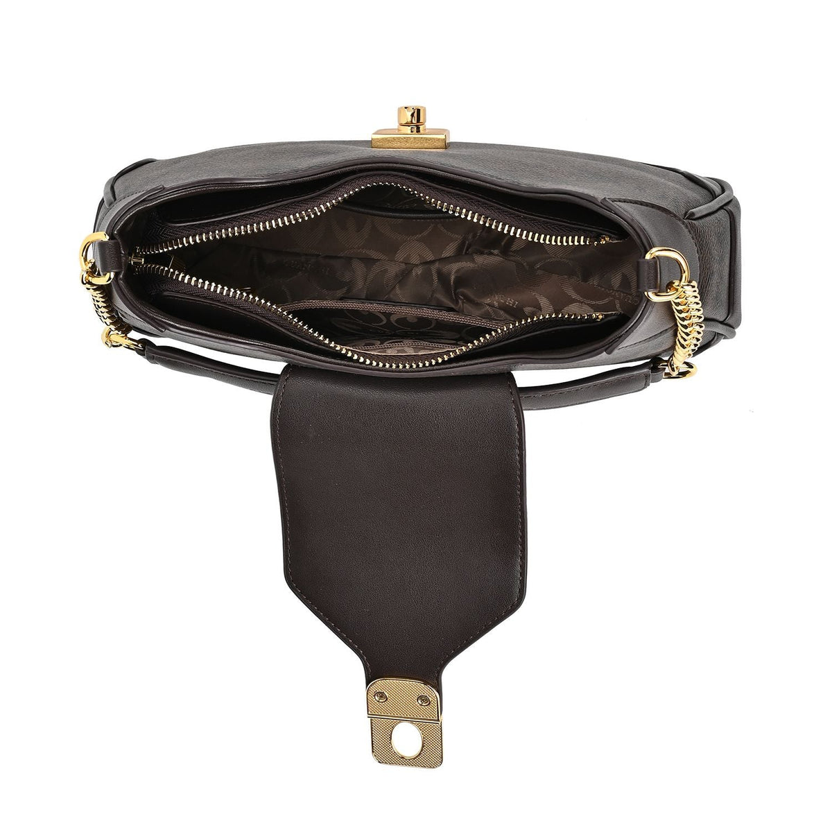 Guanchi Crossbody Bag with Exterior Zipped Pocket - Dark Coffee 7671117 4