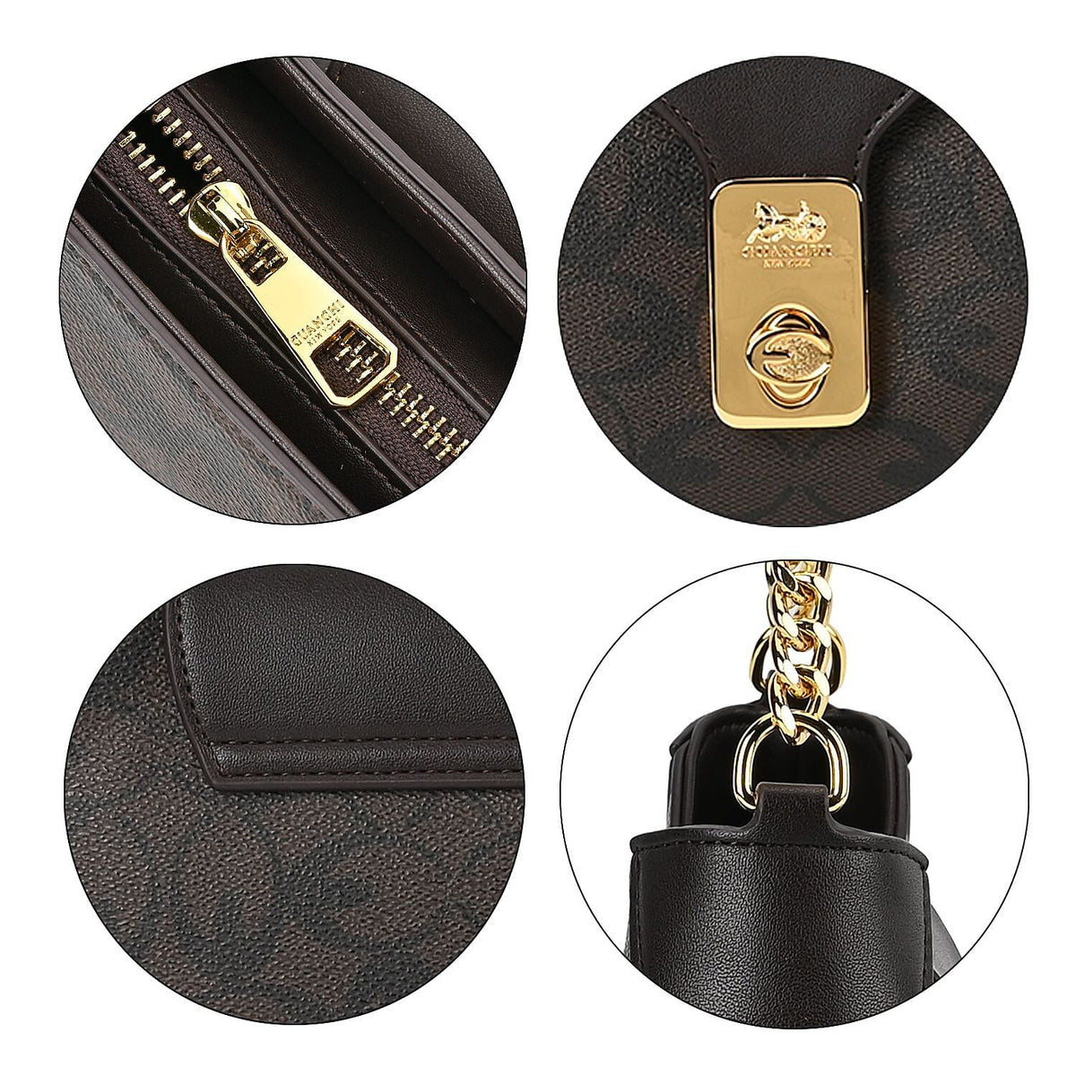 Guanchi Crossbody Bag with Exterior Zipped Pocket - Dark Coffee 7671117 5