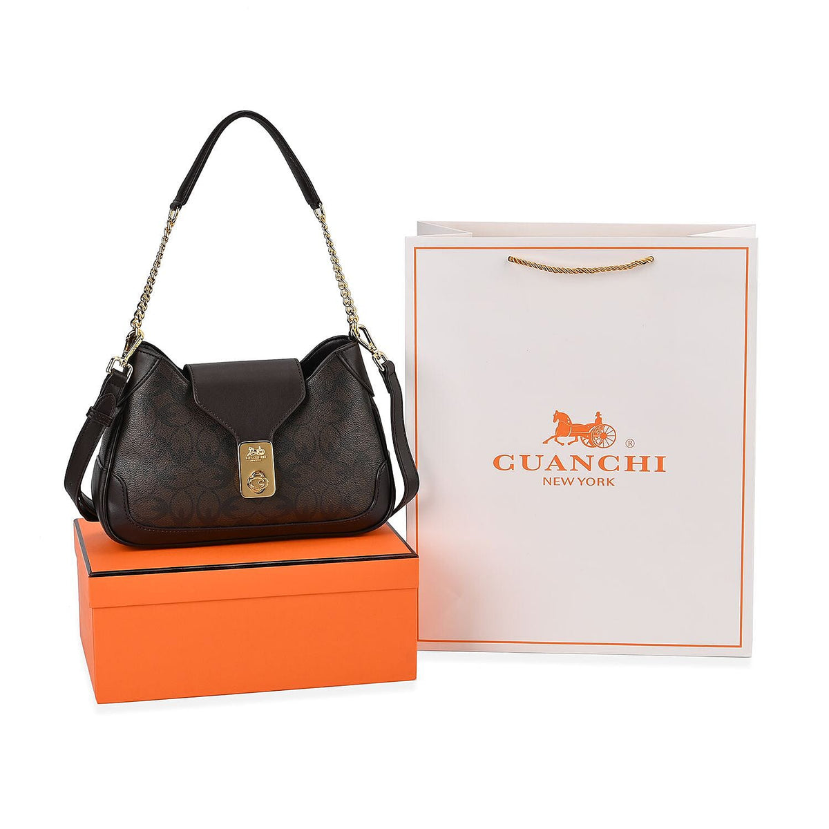 Guanchi Crossbody Bag with Exterior Zipped Pocket - Dark Coffee 7671117 6