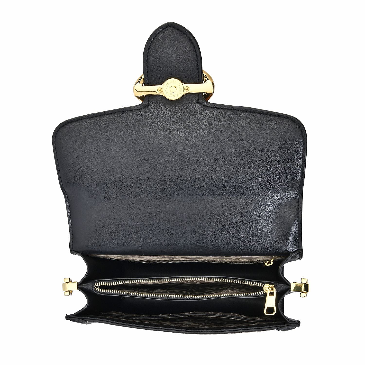 New Designer Launch GUANCHI New York Oval Pattern Cossbody Bag With Handle Drop &amp; Shoulder Strap - Brown &amp; Black 7567649 4