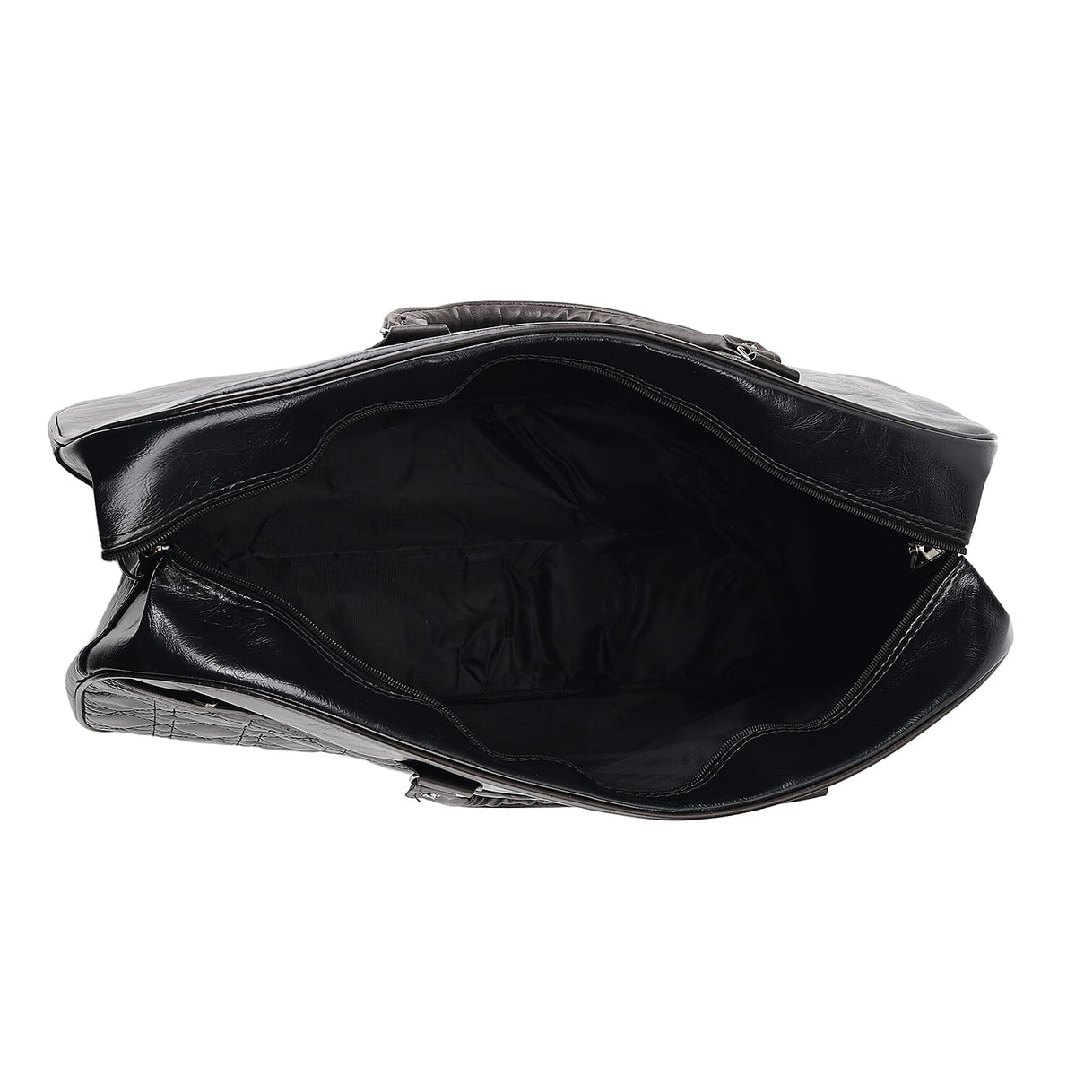 Quilted Weekender Travel Style Duffle Bag with Shoulder Strap - Black V32489676 4