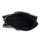 Quilted Weekender Travel Style Duffle Bag with Shoulder Strap - Black