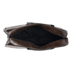 Quilted Weekender Travel Style Duffle Bag with Shoulder Strap - Dark Coffee
