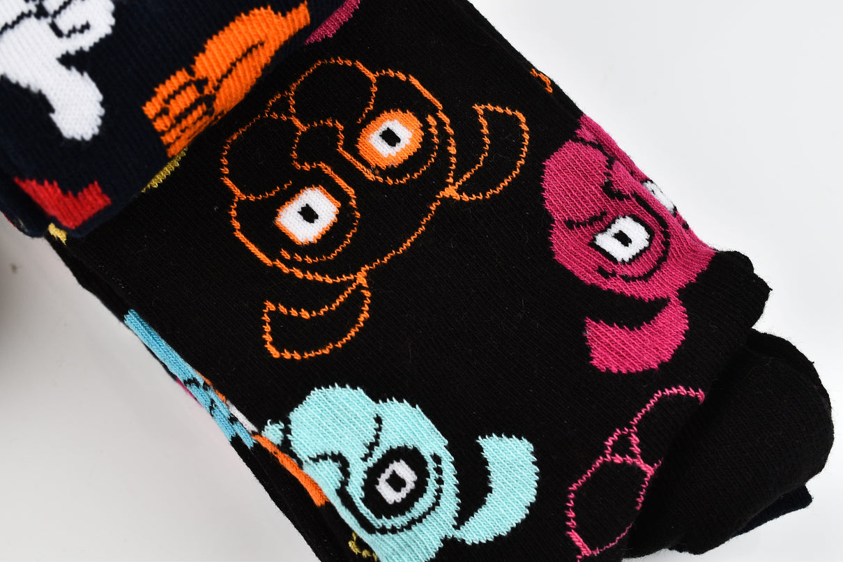 Branded Close Out - 4 Pairs - Organic Combed Cotton - Animal  and Dots Pattern Socks 7617156 3