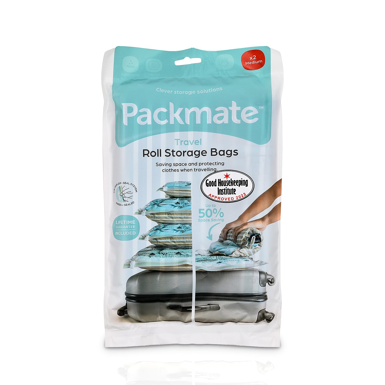 Pack of 2 - Packmate Travel Roll Storage Bags (Size-Medium) 7545437 0