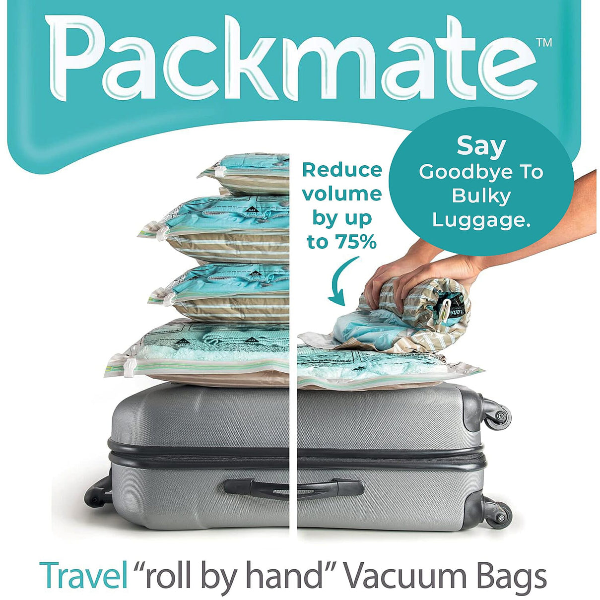 Pack of 2 - Packmate Travel Roll Storage Bags (Size-Medium) 7545437 1