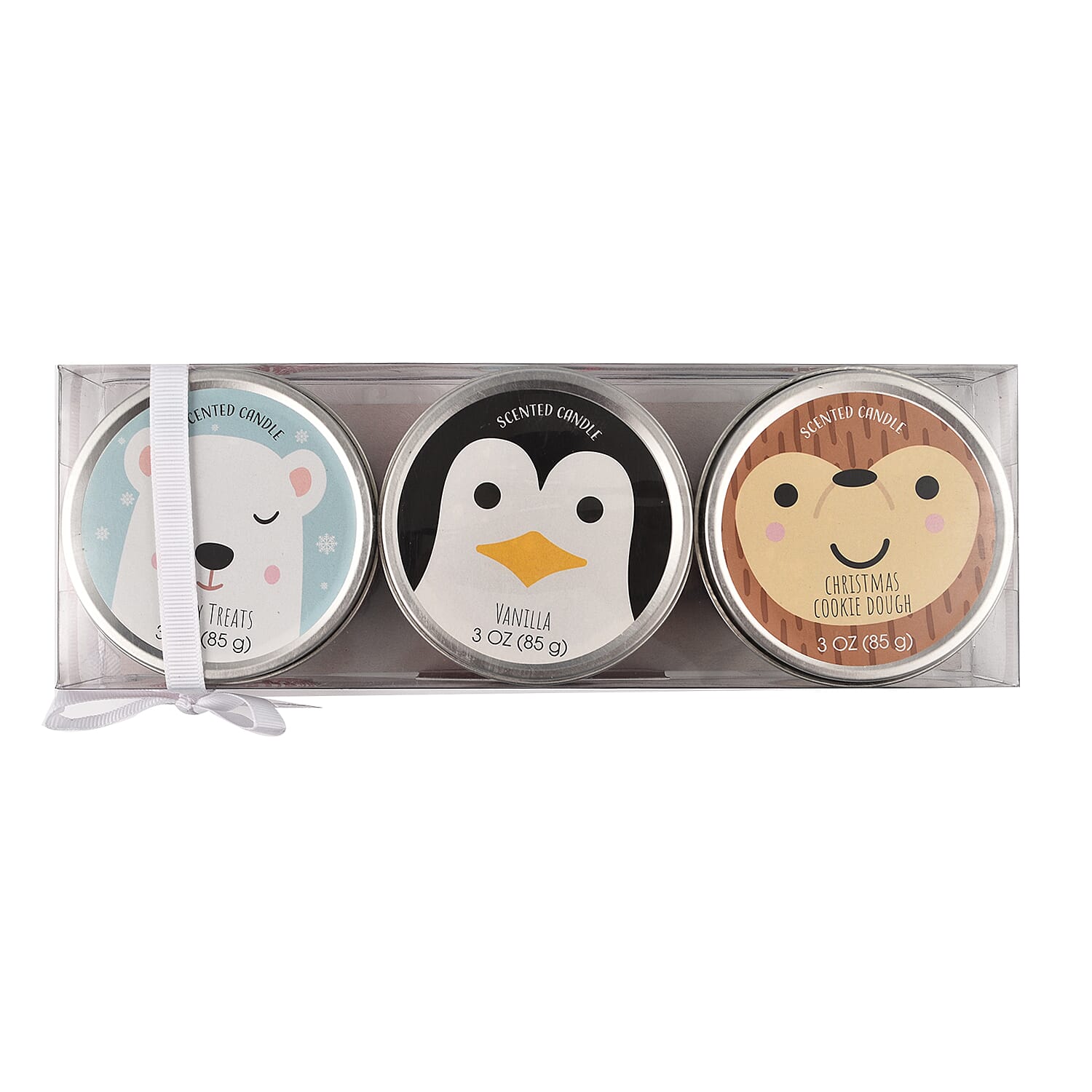 Pack of 3 Tin Candles - Critters (Crispy, Vanilla, Cooky Dough) 7641102 7