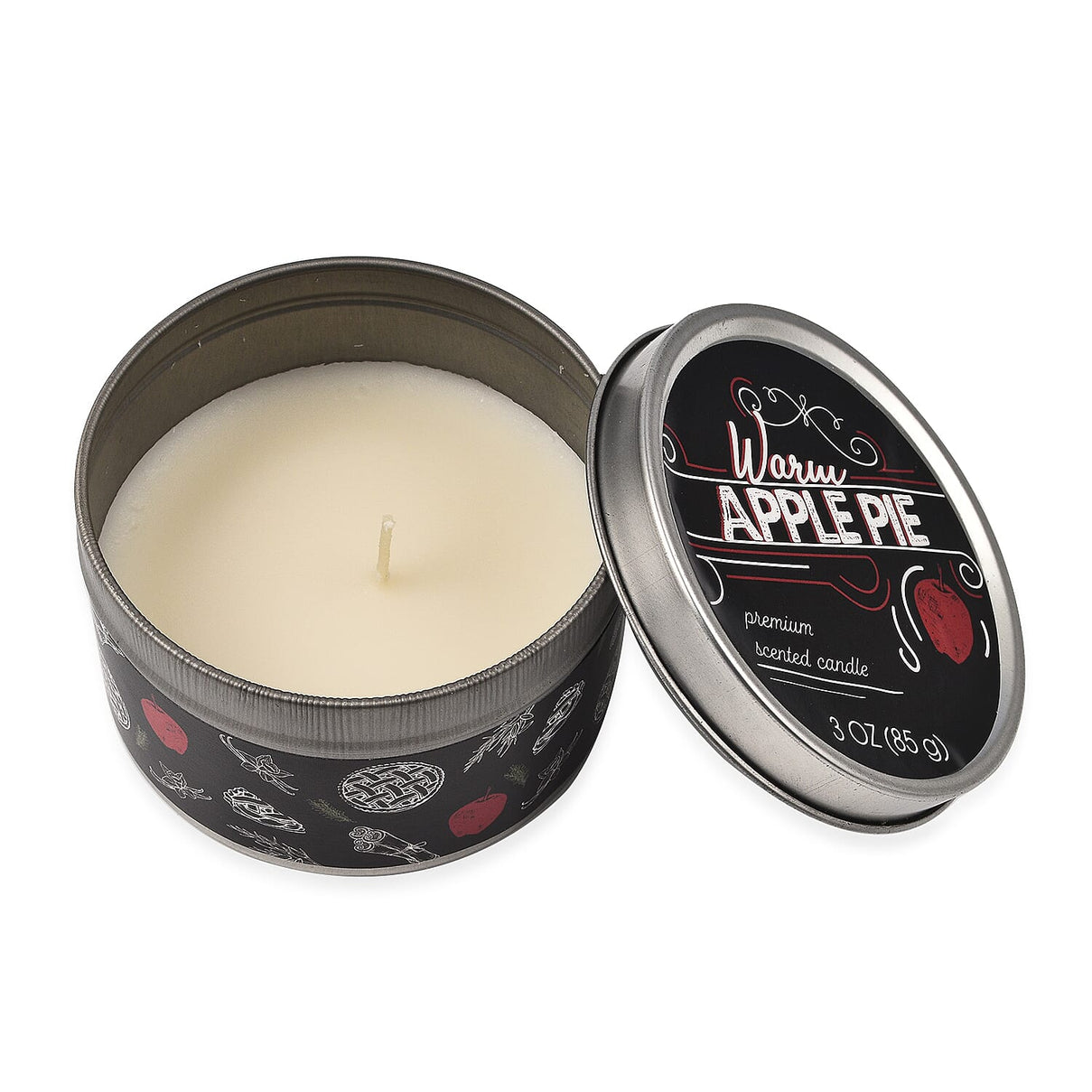 Pack of 3 Tin Candles - Rustic (Pumpkin Spice, Mulled Cider, Apple Pie) 7641100 2