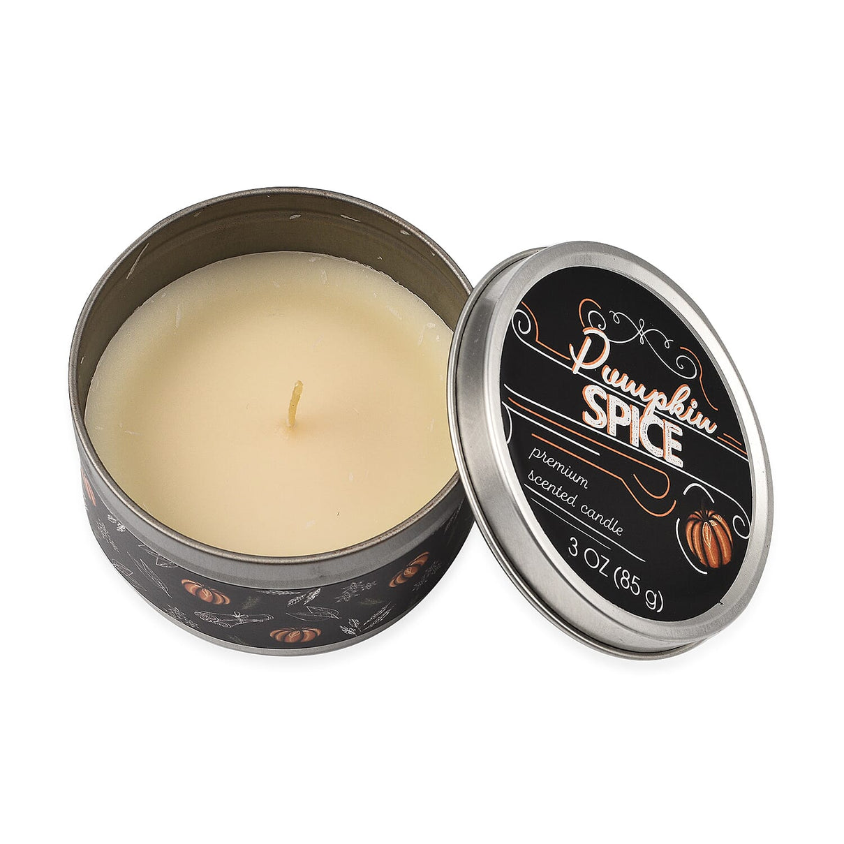 Pack of 3 Tin Candles - Rustic (Pumpkin Spice, Mulled Cider, Apple Pie) 7641100 4