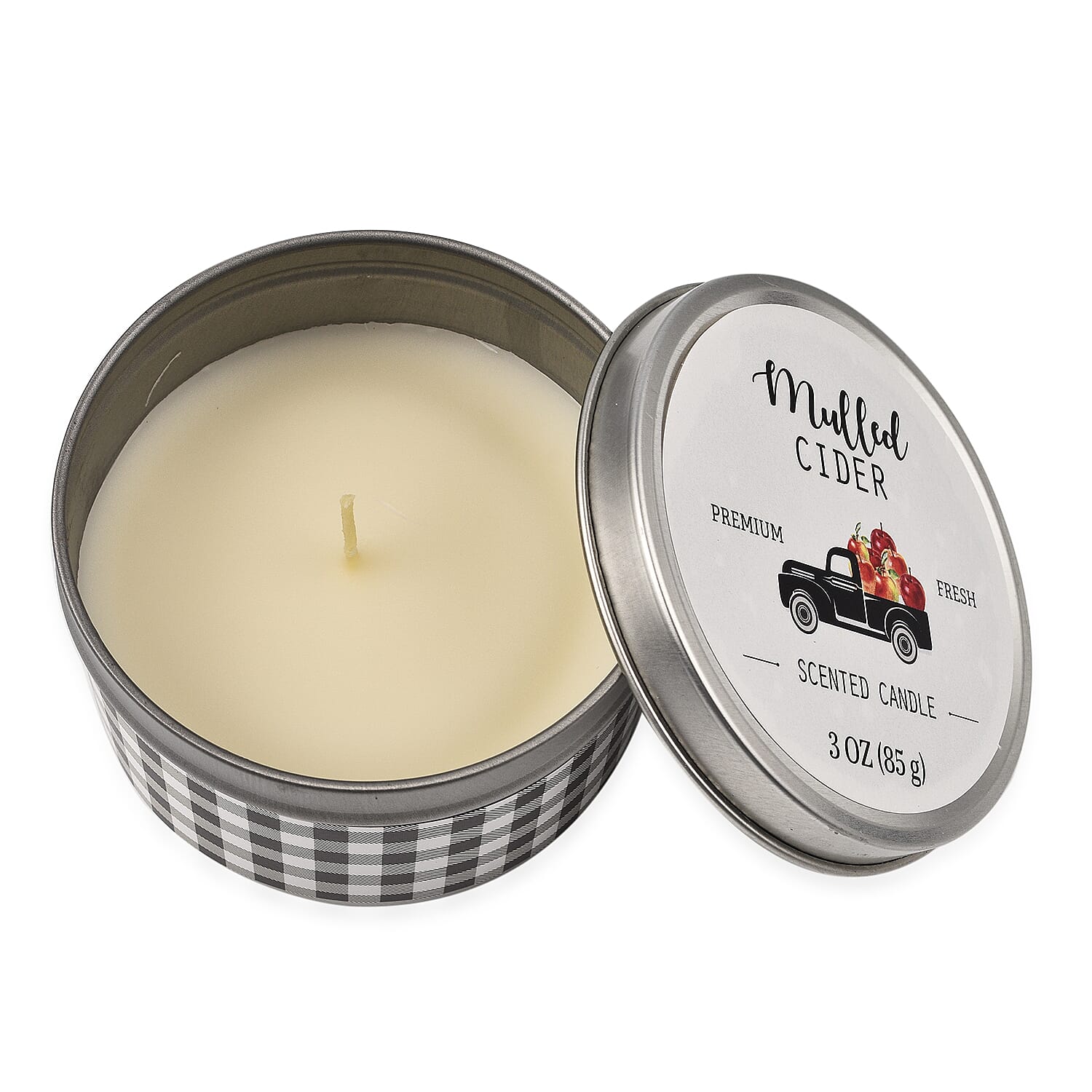 Pack of 3 Tin Candles - Rustic (Pumpkin Spice, Mulled Cider, Apple Pie) 7641100 6