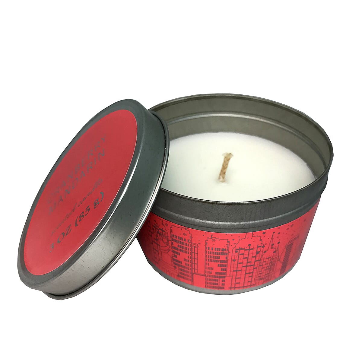 Set of 3 Candle Tins - City (3 x85 Gms) - (Melon, Apple,Cranberry) 7258608 3