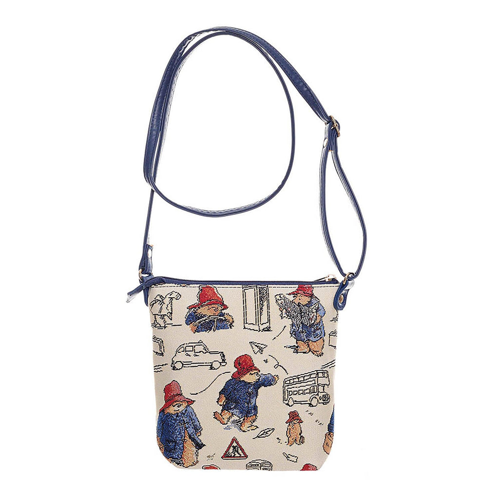 Signare Paddington Woven Sling Bag & Zip Coin Purse - Cream Multi
