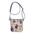 Signare Paddington Woven Sling Bag & Zip Coin Purse - Cream Multi