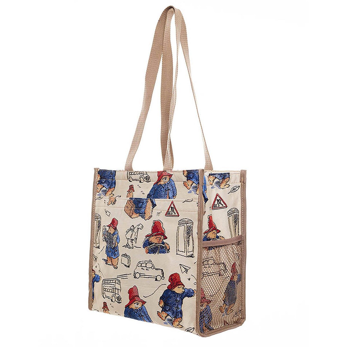 Signare Paddington Classic Marmalade Woven Shopper Bag - Cream Multi 7969237 3