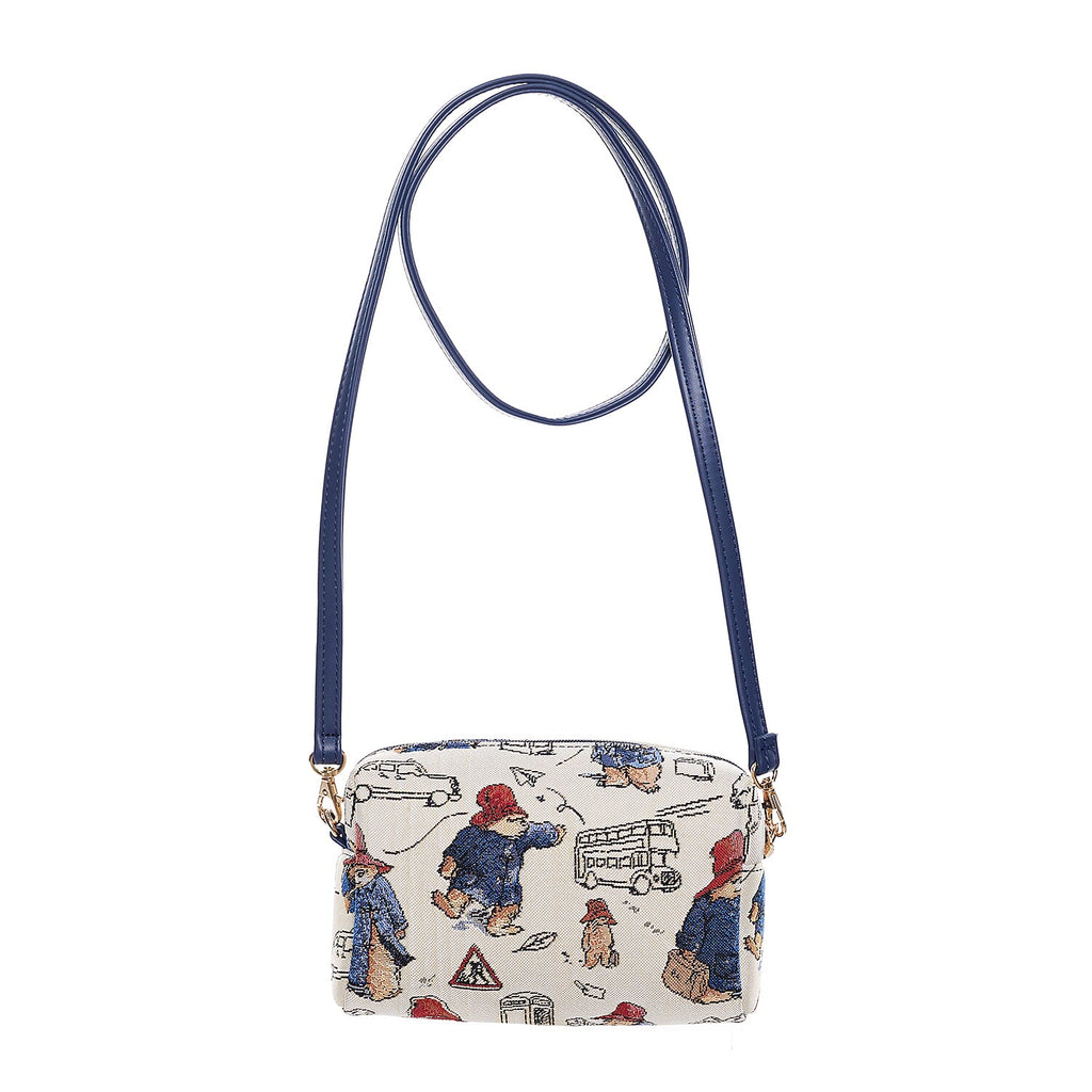 Signare Paddington Crossbody Bag with Wristlet - Cream Multi