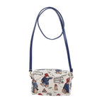 Signare Paddington Crossbody Bag with Wristlet - Cream Multi