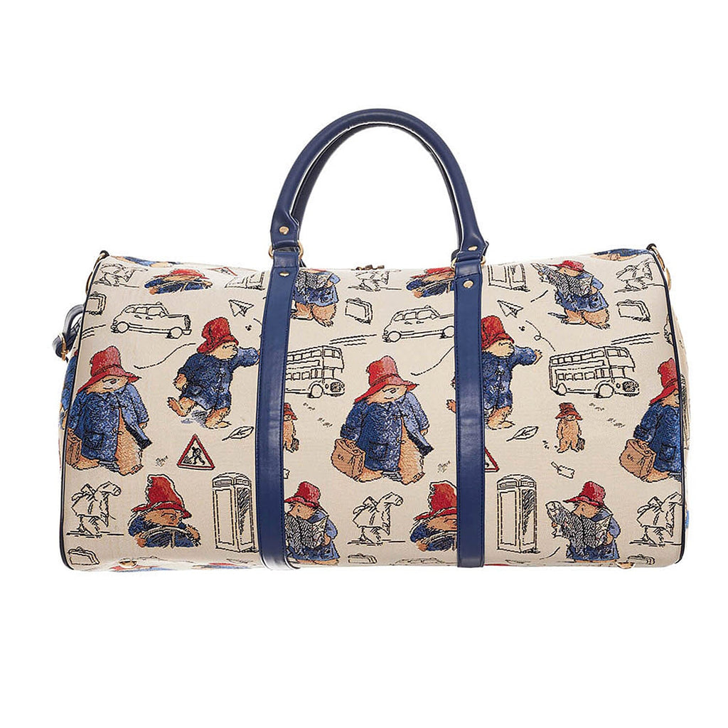 Signare Paddington Woven Big Holdall Travel Bag - Cream Multi