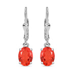 Padparadscha Triplet Quartz Lever Back Earrings in Sterling Silver 2.30 Ct.