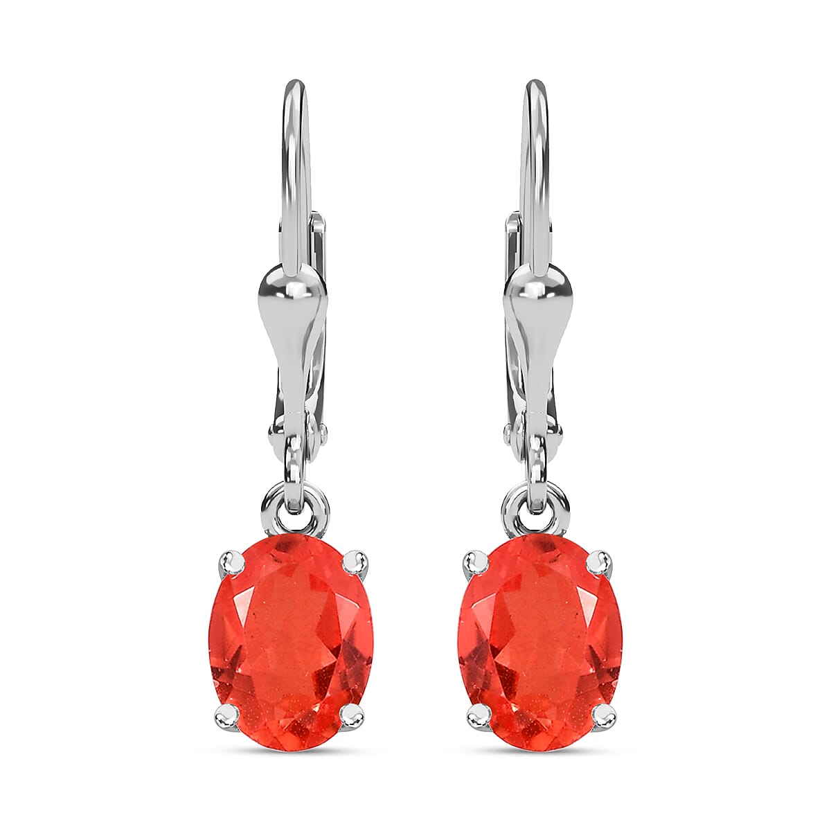 Padparadscha Triplet Quartz Lever Back Earrings in Sterling Silver 2.30 Ct. 7521773 0