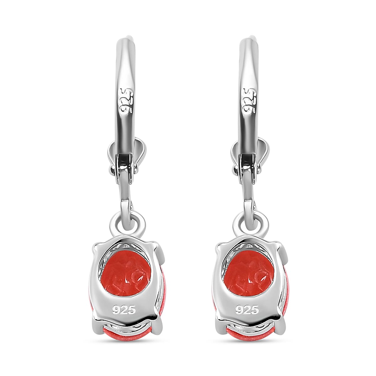 Padparadscha Triplet Quartz Lever Back Earrings in Sterling Silver 2.30 Ct. 7521773 4