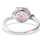 Padparadscha Triplet Quartz & Natural Zircon Ring in Sterling Silver 1.31 Ct.