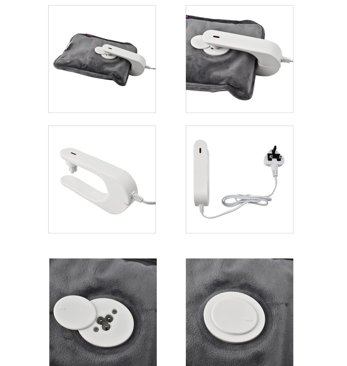 Dickens Electric Hot Water Bottle for Hot Therapy- Grey 7763822 4